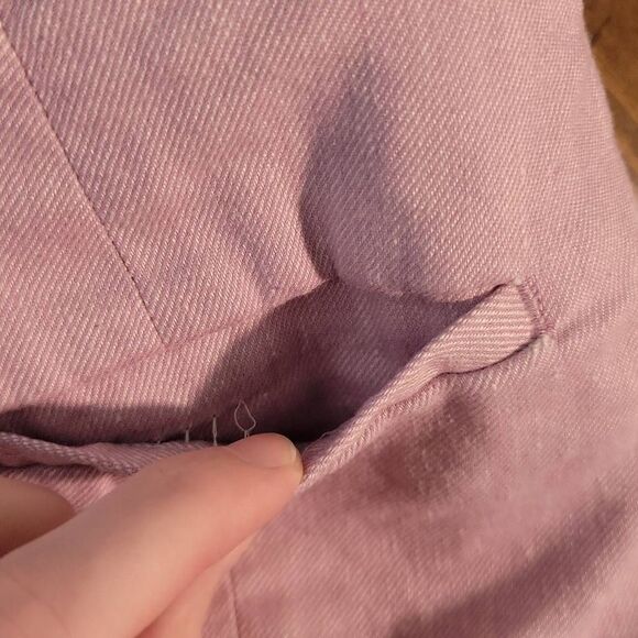 Express Mid Ride Stretch Columnist Ankle Linen Blend Pants - Picture 8 of 10